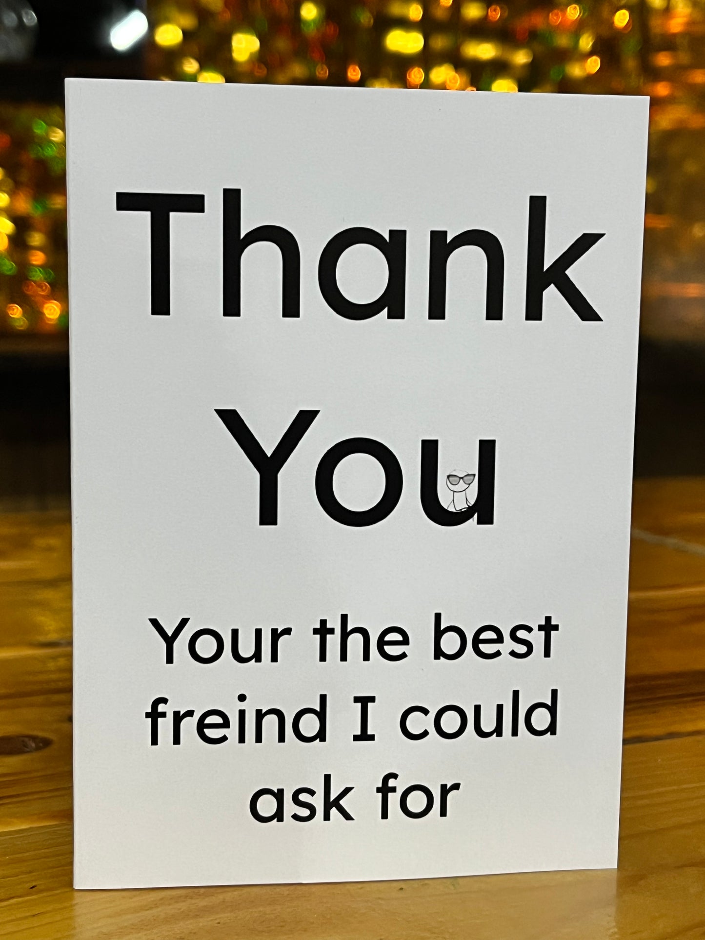 Thank you best freind card