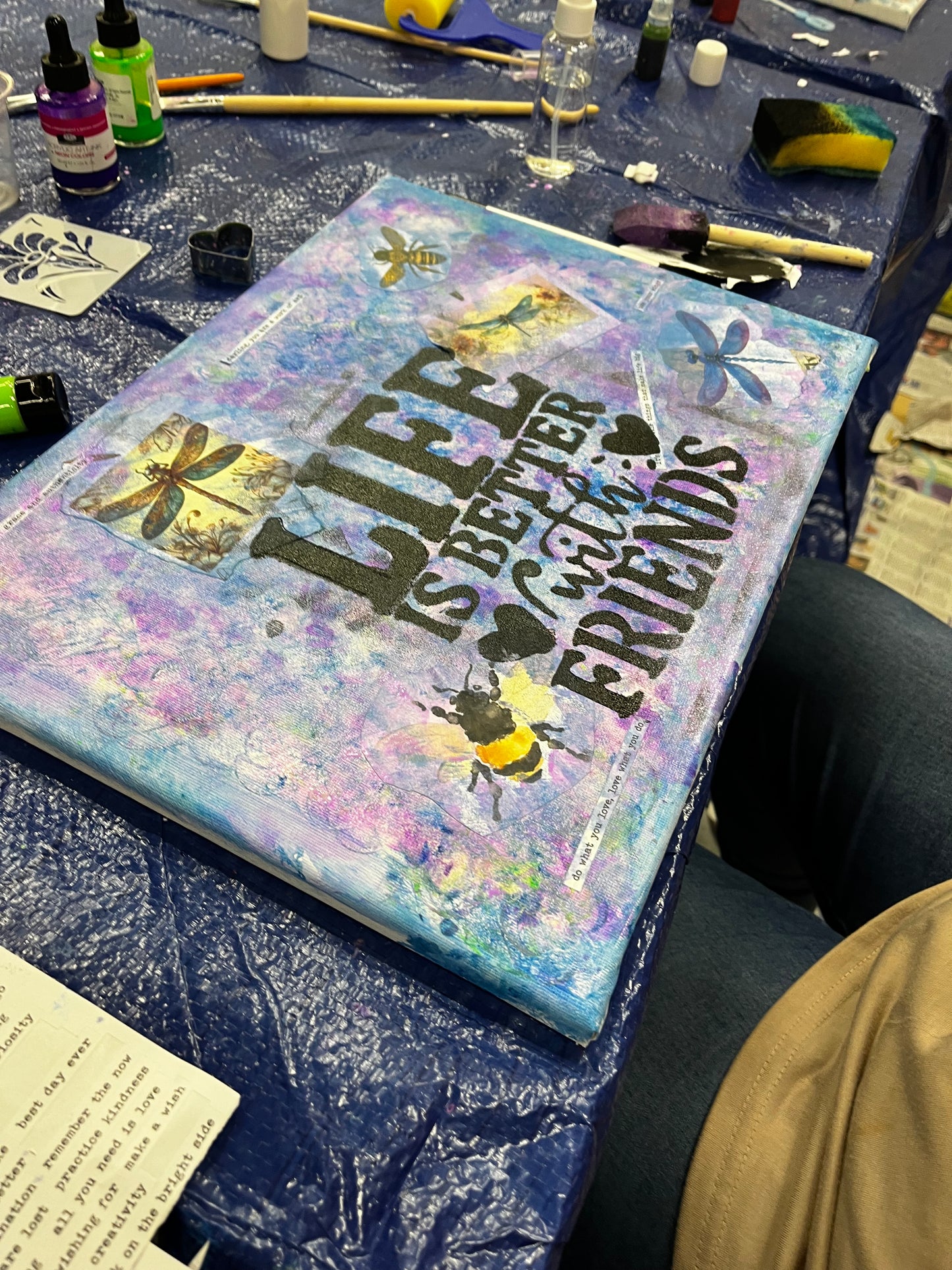 Pissing Around With Paint- August- Bees and Butterflies -Painting Workshop